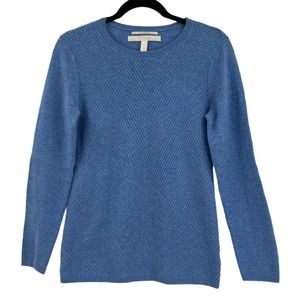 NORDSTROM COLLECTION Cashmere Crewneck SZ XS Coastal Cottage Blue Sweater